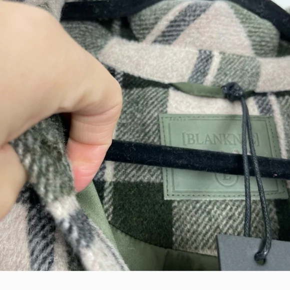 BlankNYC Plaid Shacket/Coat Pink and Green NWT - Picture 3 of 5